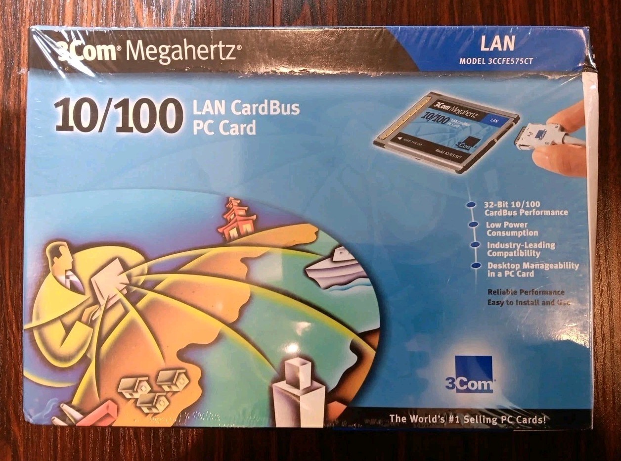 3Com Megahertz 10/100 MBPS LAN CardBus PC Card New In Box 