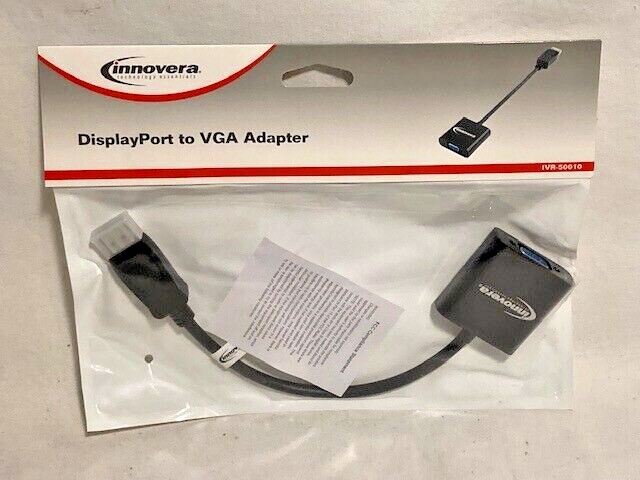 Innovera DisplayPort to VGA Adapter 50010 - NEW - FAST SHIPPING