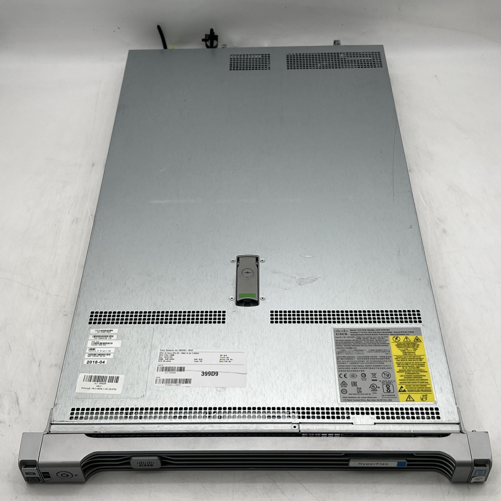 Cisco HX220C-M4S Server Xeon E5-2650 v4 2.20GHz x2 PSU No RAM No Drive No OS
