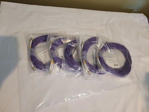 PACK OF 5 - PURPLE OM4 LC/UPC-LC/UPC MM OM4 OFNR DX 2MM 15M