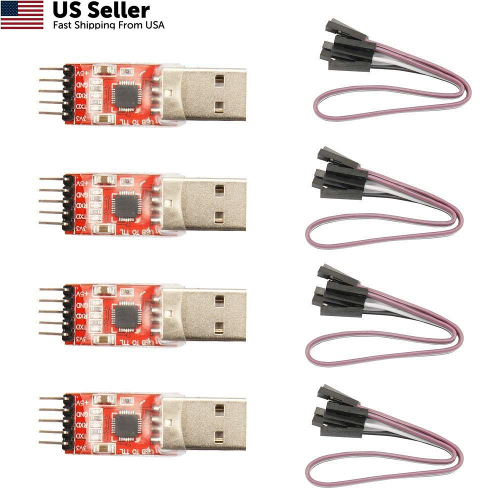 Ximimark 4Pcs USB 2.0 to TTL UART 5PIN Module Serial Converter CP2102 STC...