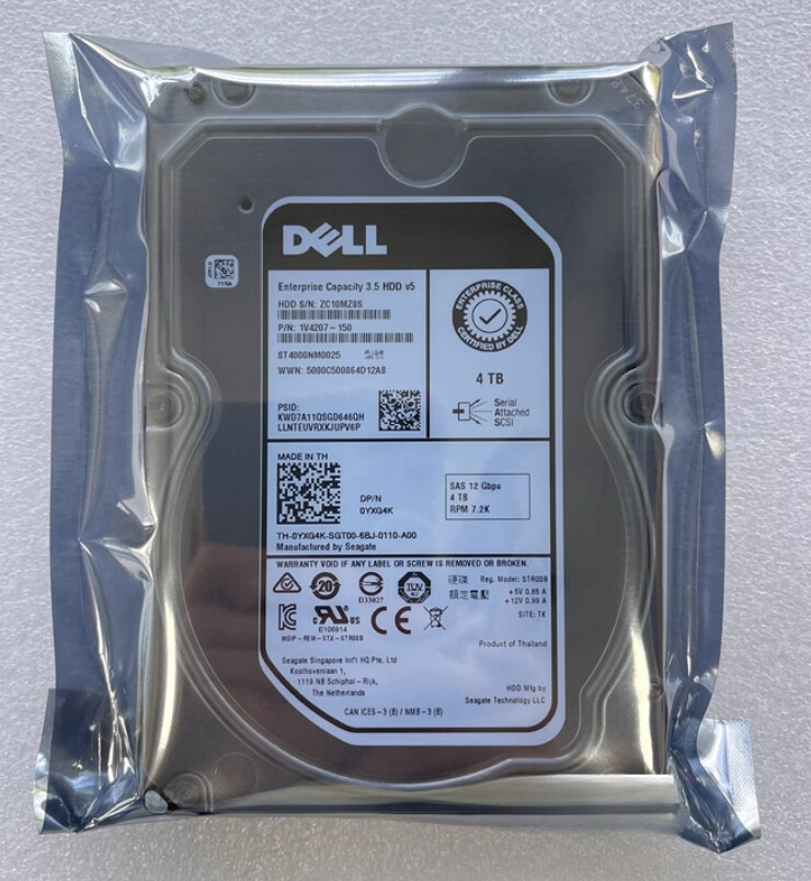 FOR DELL YXG4K 0YXG4K 4TB 3.5" SAS hard drive ST4000NM0025 hard drive