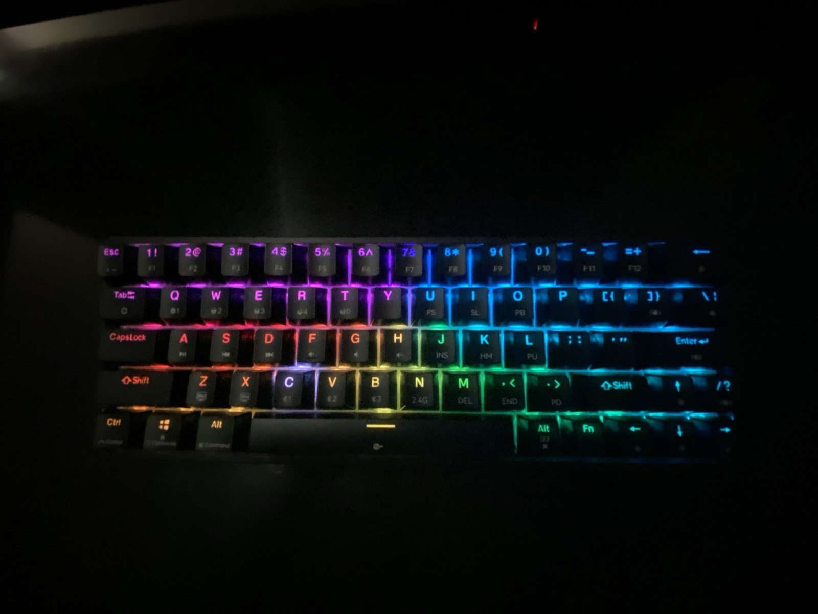 DIERYA DK63 60% Wireless Mechanical Gaming Keyboard Quiet Red Switches, Black 