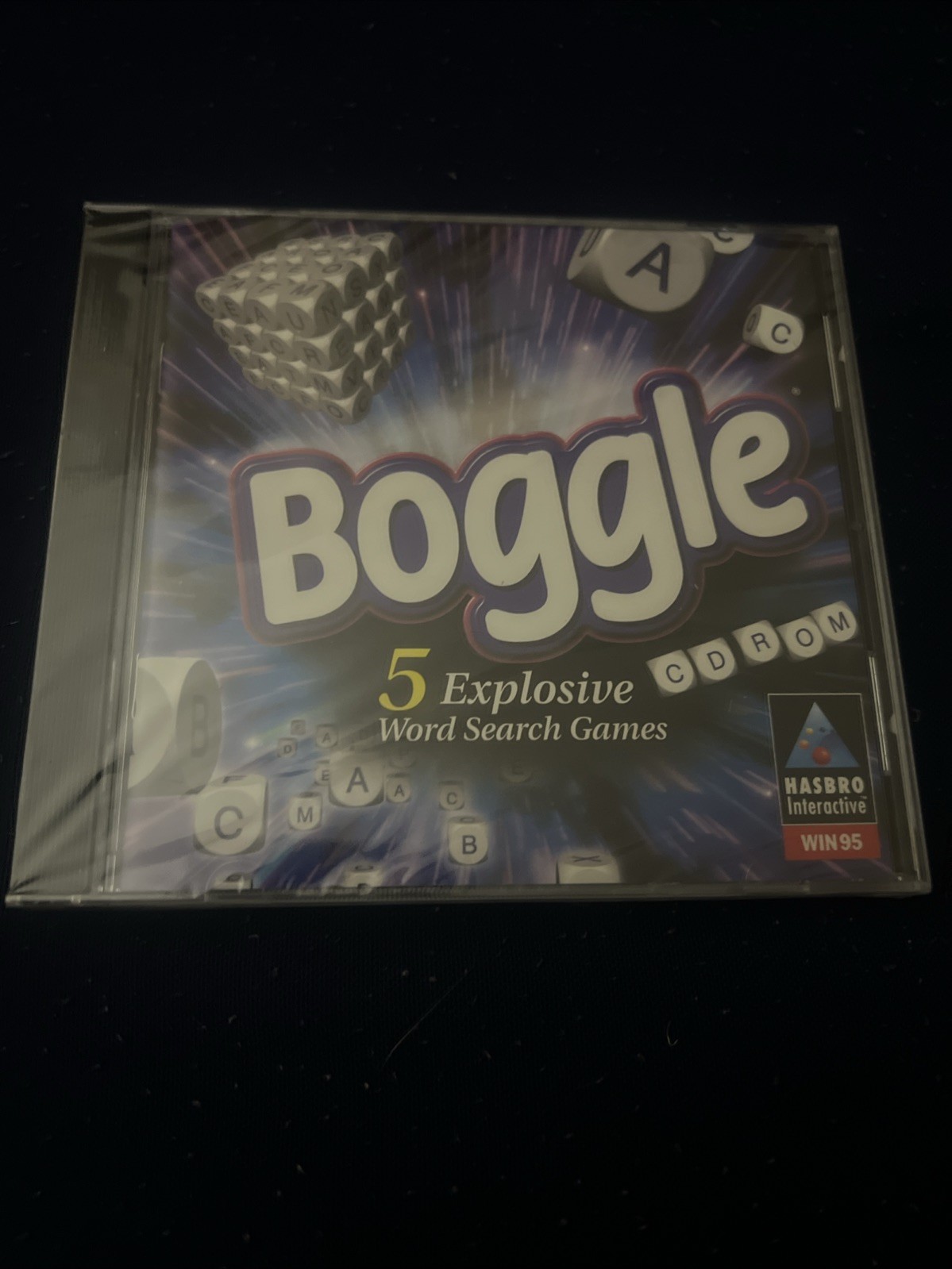 Hasbro Interactive Boggle Word Search Games for Win 95, CD Rom Sealed PC game 