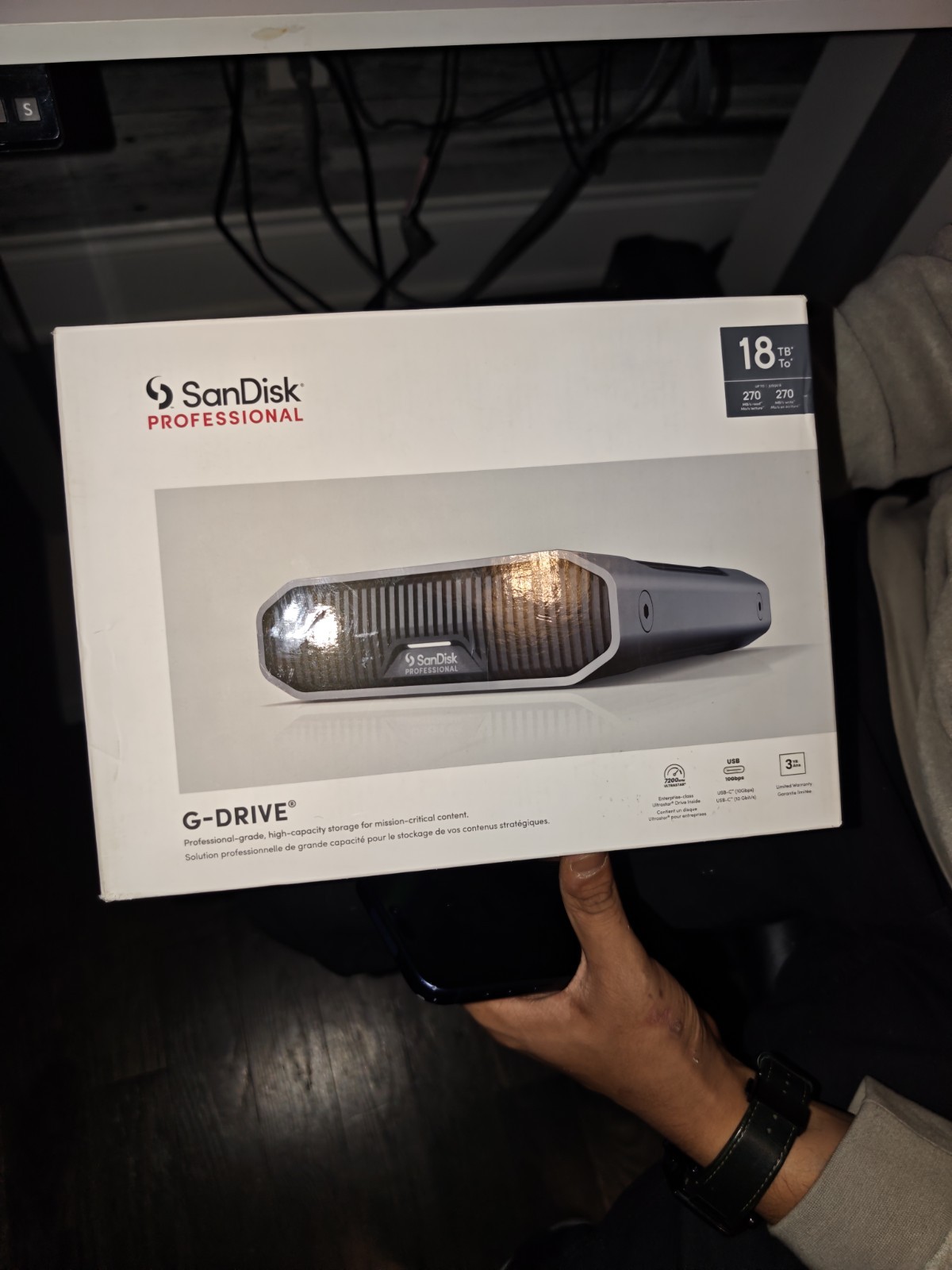 SanDisk Professional 18TB G-DRIVE Desktop Hard Drive | New In Open Box