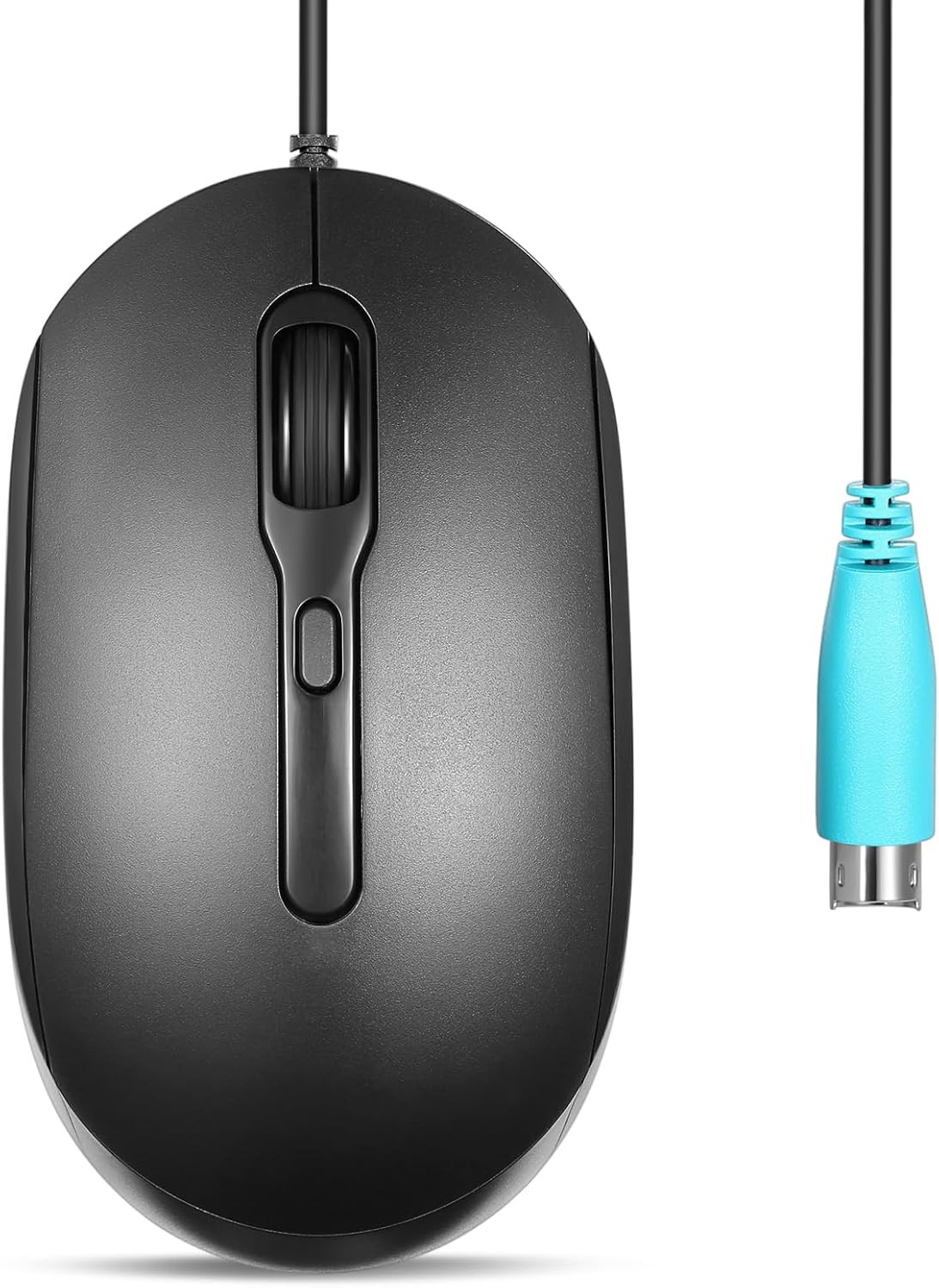 PERIMICE-222PB Wired PS/2 Optical Mouse Long 5.9 Ft Cable Optical 1200/1600/2000