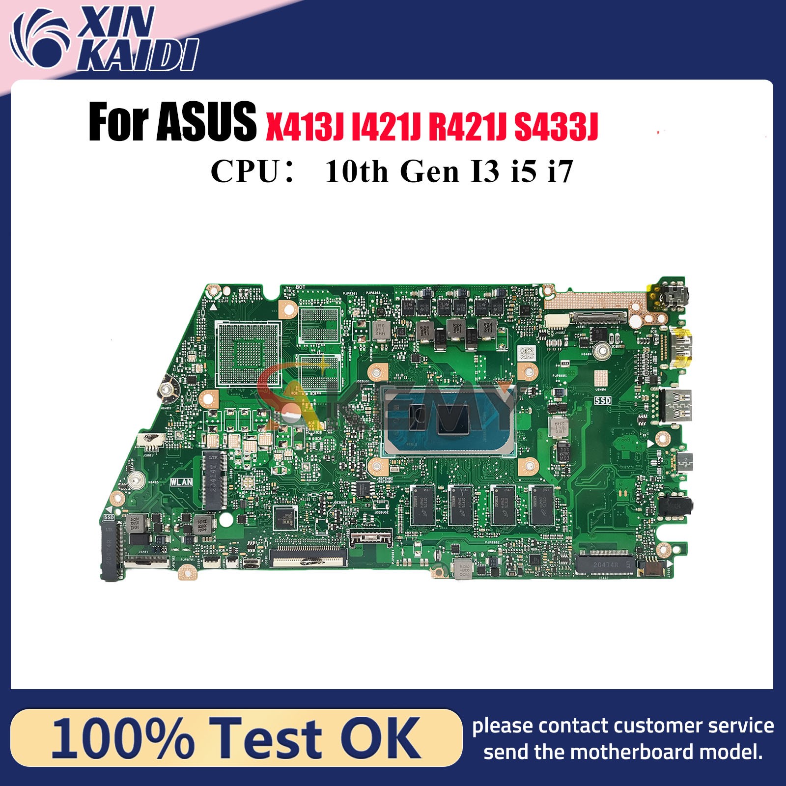 X421JAY Motherboard For ASUS X421JF I421J S433J R421J X421JQ Mainboard W/CPU
