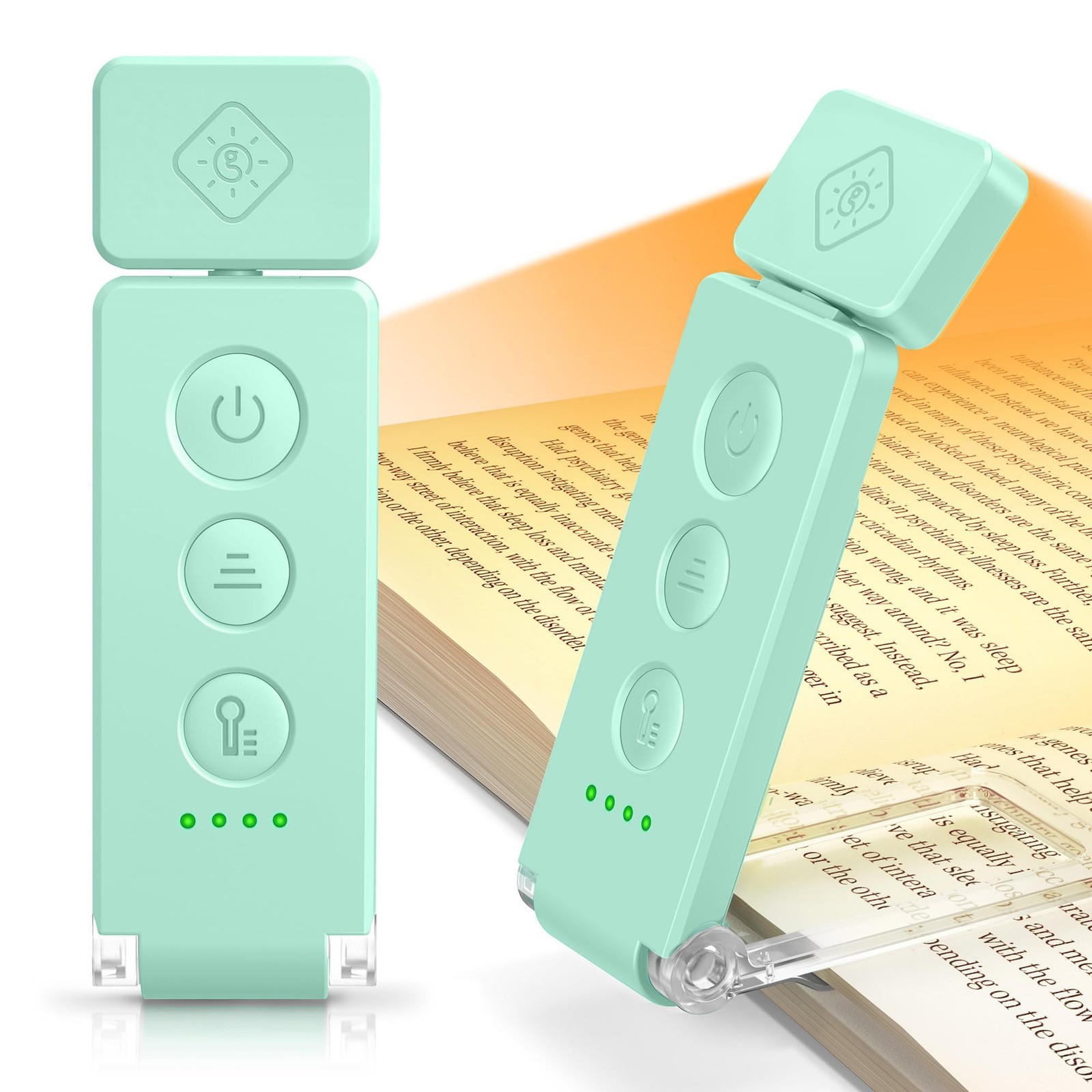 EyeCaring 12 LED Book Light Compact Rechargeable Reading Light Desk
