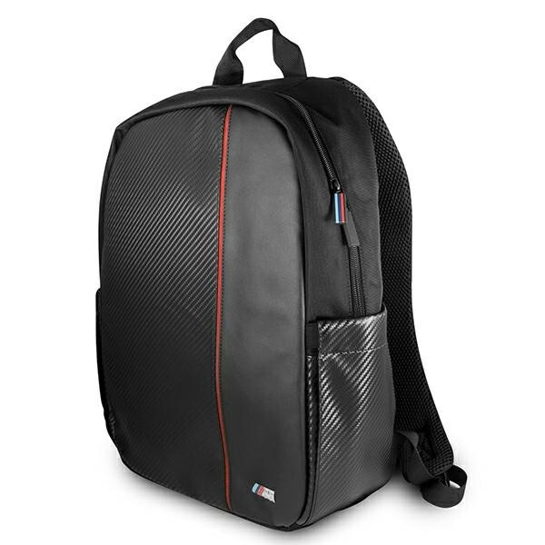 BMW Backpack Rucksack 16" Notebook Laptop Tablet Carbon Red Stripe M Power
