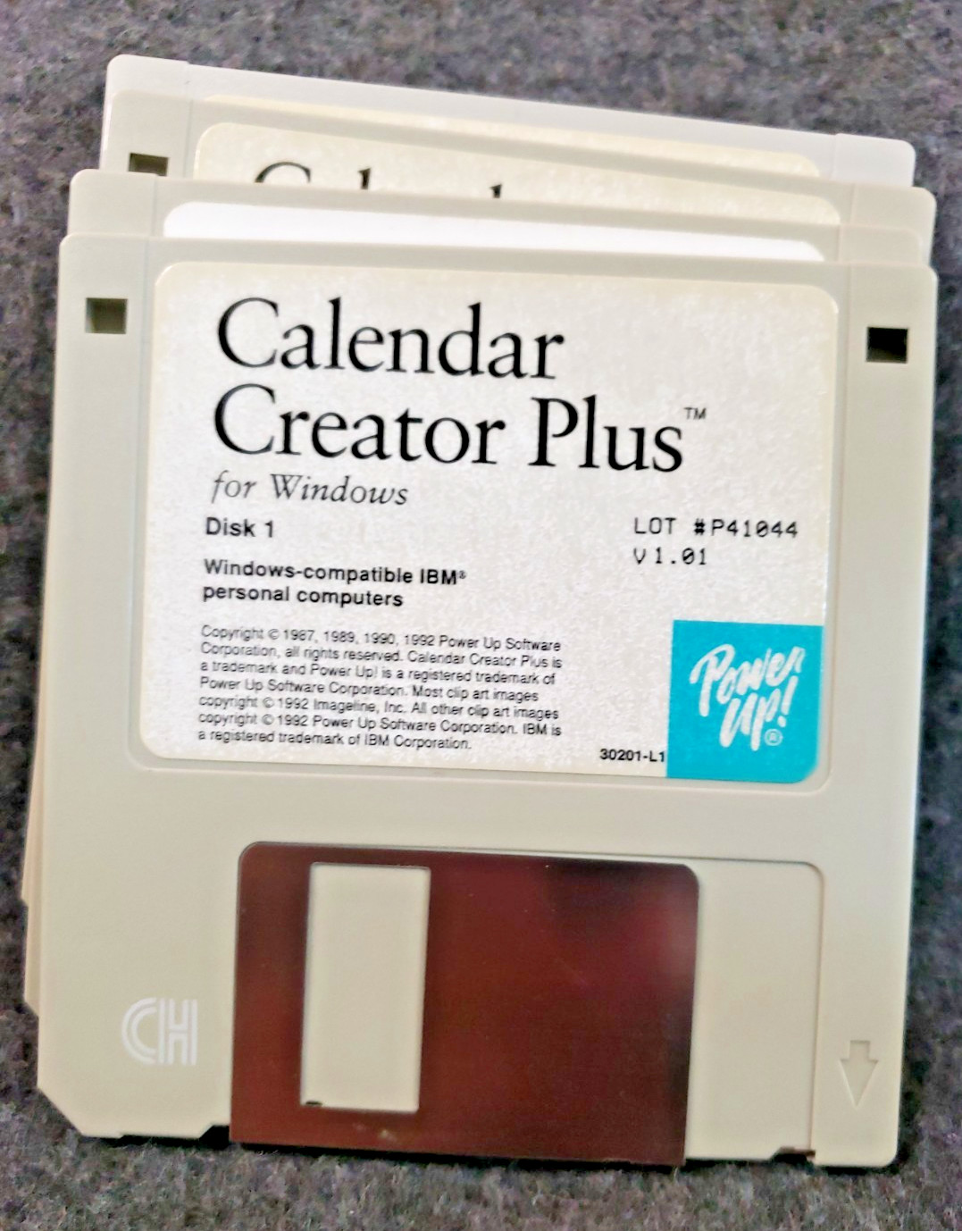 Vintage Spinnaker Calendar Creator Plus Version 1 for  Windows 3.1.....  (C19B2)