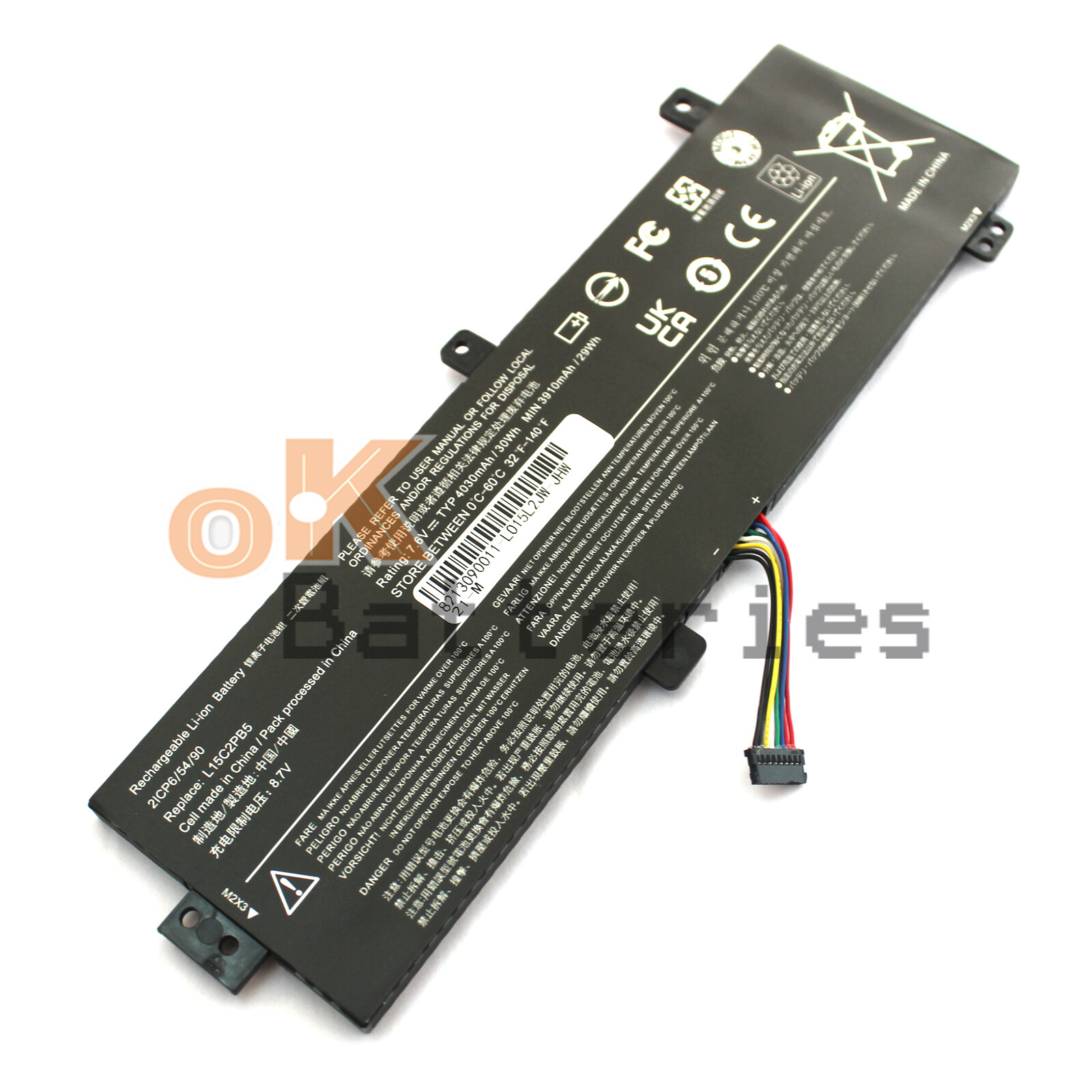 L15L2PB4 L15M2PB3 L15C2PB7 Battery for Lenovo IdeaPad 310-14ISK 310-15IKB 510-15