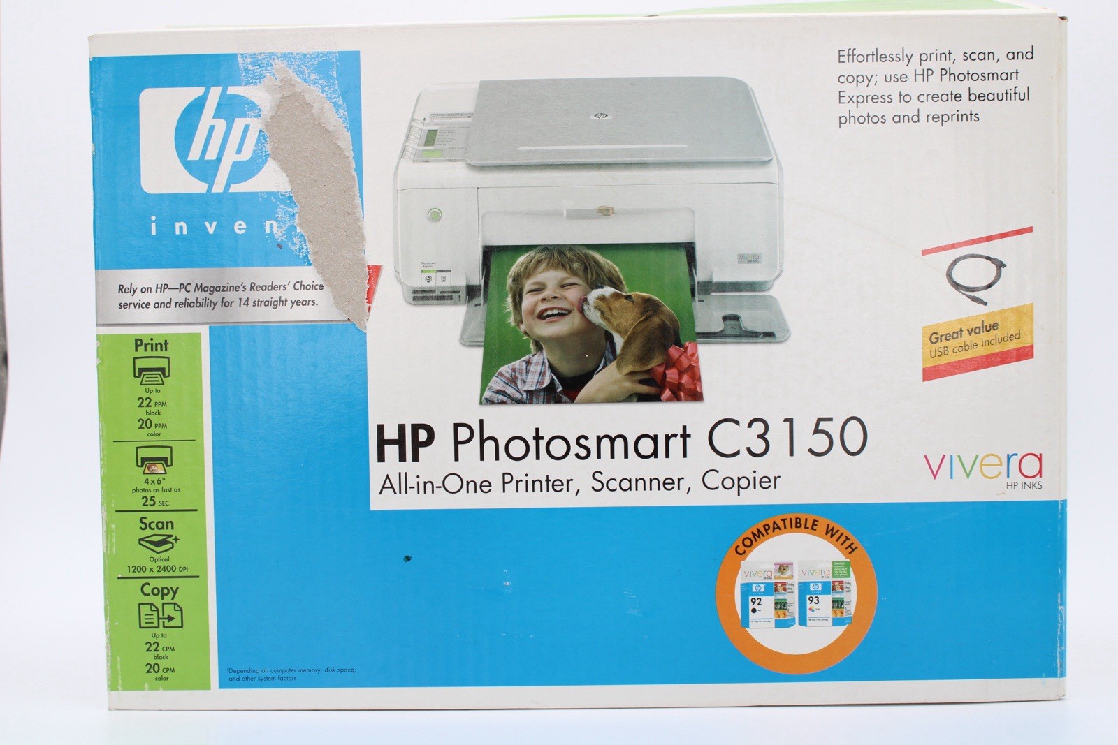 HP Photosmart C3150 C3140 C3100 C3180 All-In-One Inkjet Printer