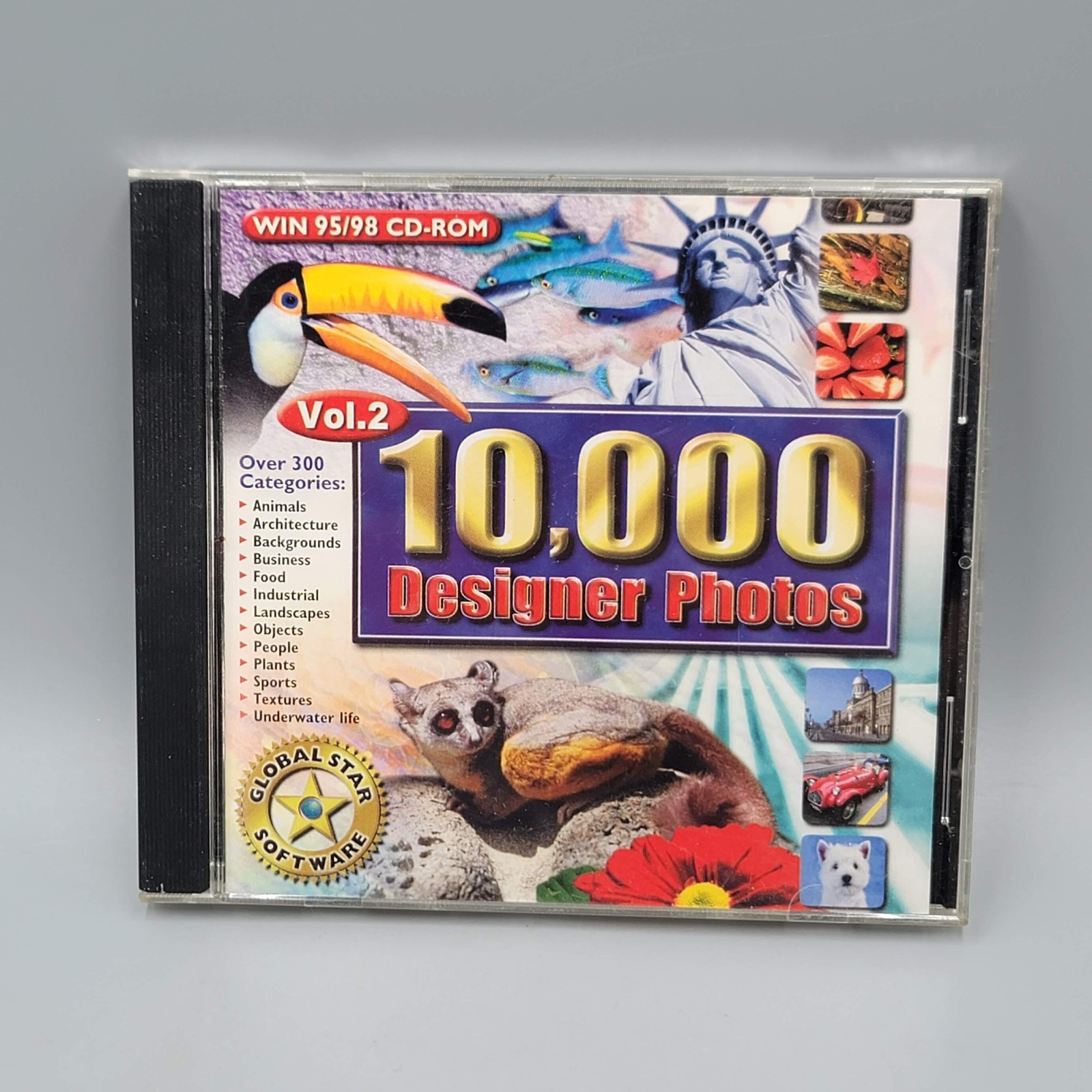 GLOBAL STAR SOFTWARE 10,000 Designer Photos Volume 2 for Win 95/98.CD-rom