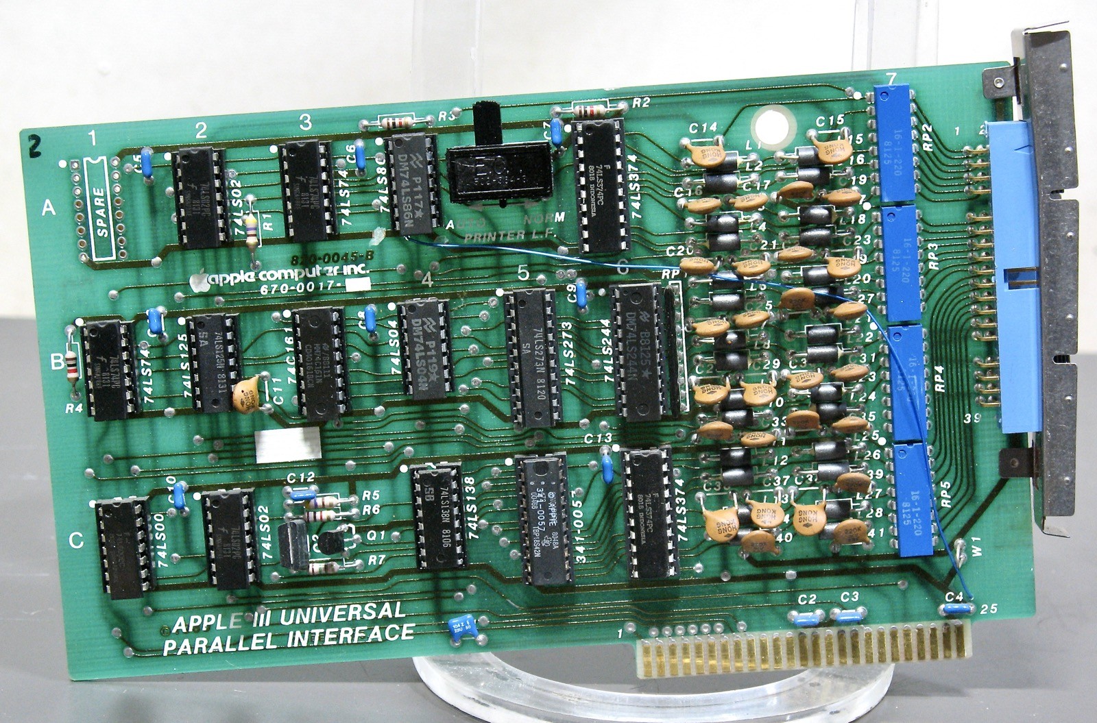 Apple III Universal Parallel Interface Card - A380002 670-0017