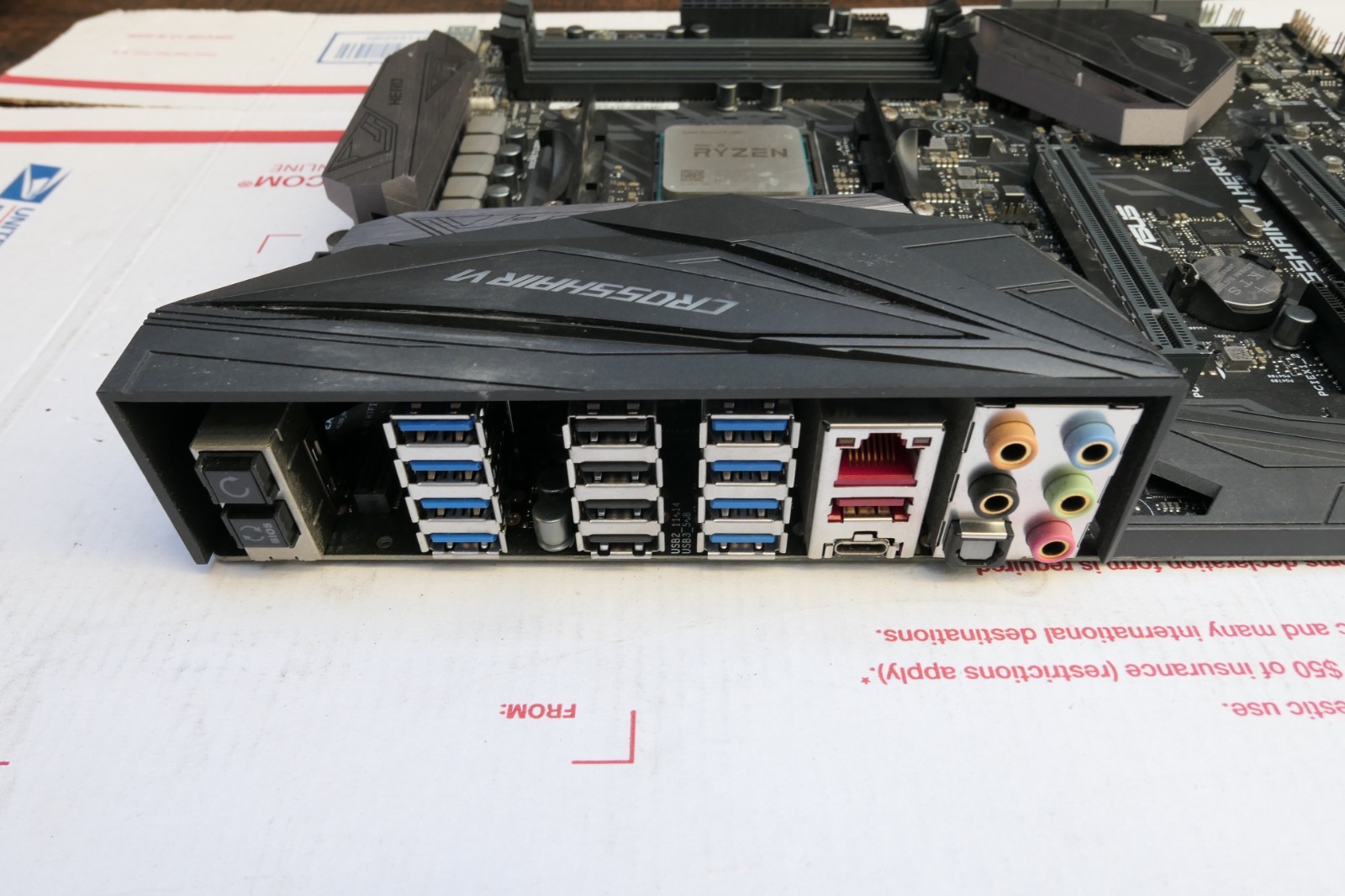 ASUS ROG Crosshair VI Hero AMD ATX Motherboard + ryzen 5 1400 CPU