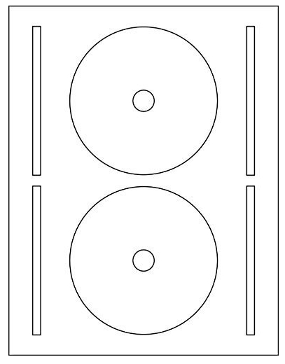 200-Pak Matte Finish FULL FACE FORMAT CD/DVD Labels (100 sheets, 2 per sheet)