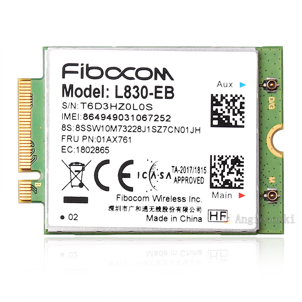 Fibocom L830-EB 01AX761 4G Module Card For Lenovo T580 L480 X380 L580 P52s T480