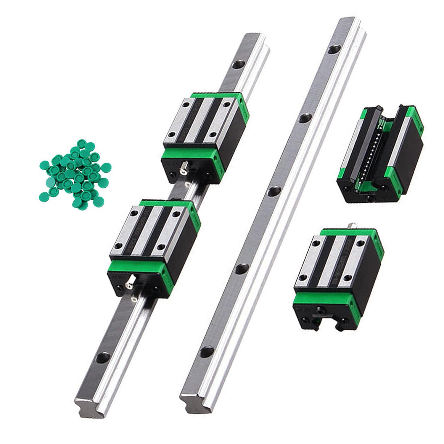 2PCS HGR20 500mm Linear Rails and 4PCS HGH20CA Linear Bearing Blocks for CNC