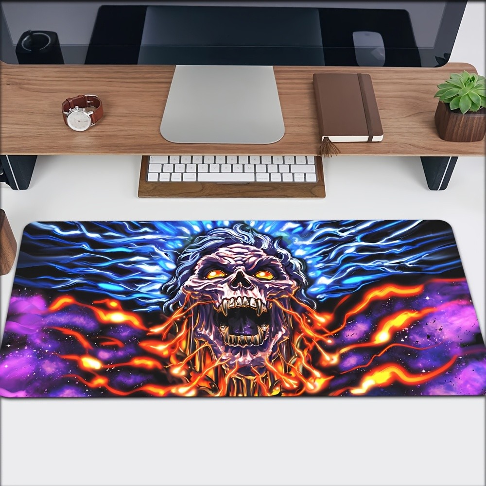 Large Non-Slip Gaming Desk Mat Compatible for PC/Laptop, Thick Rubber Base & M