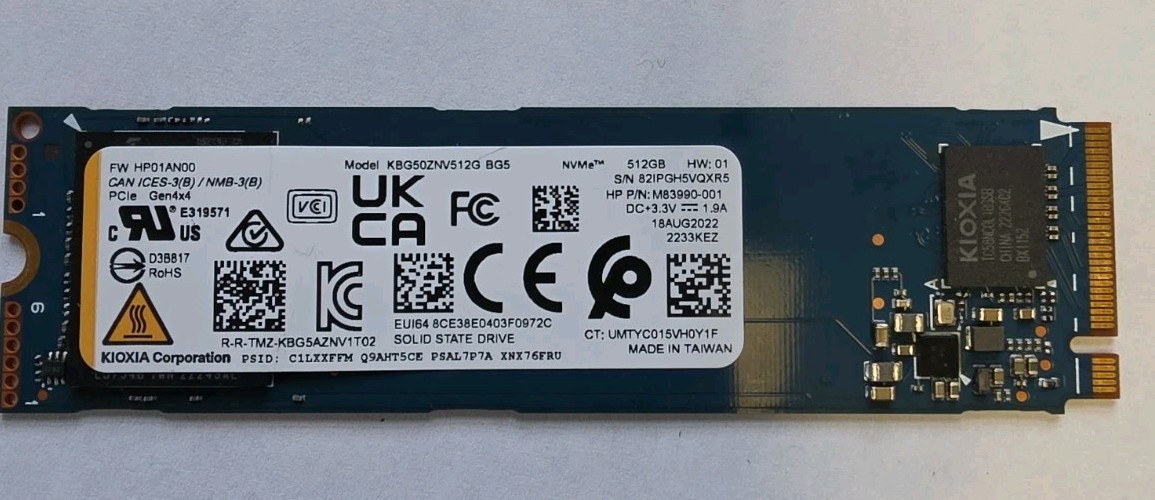 KIOXIA BG5 KBG50ZNV 512 TB M.2 2280 NVMe PCIe Internal SSD 90% Health