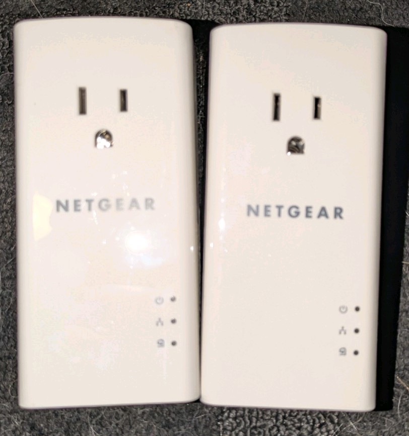 NETGEAR Powerline 1200 PL1200S White 1200Mbps Ethernet Port LAN Extender 