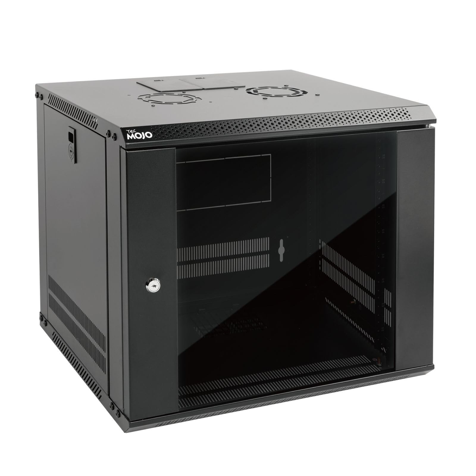 Tecmojo 9U Wall Mount Server Cabinet Network Rack Enclosure Lockable Door