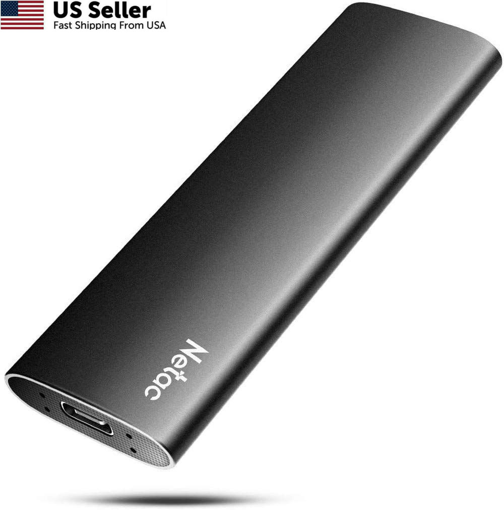Netac 250GB Portable SSD USB 3.2 Gen 2 (10 Gbps, Type-C) 250 GB, Zslim 