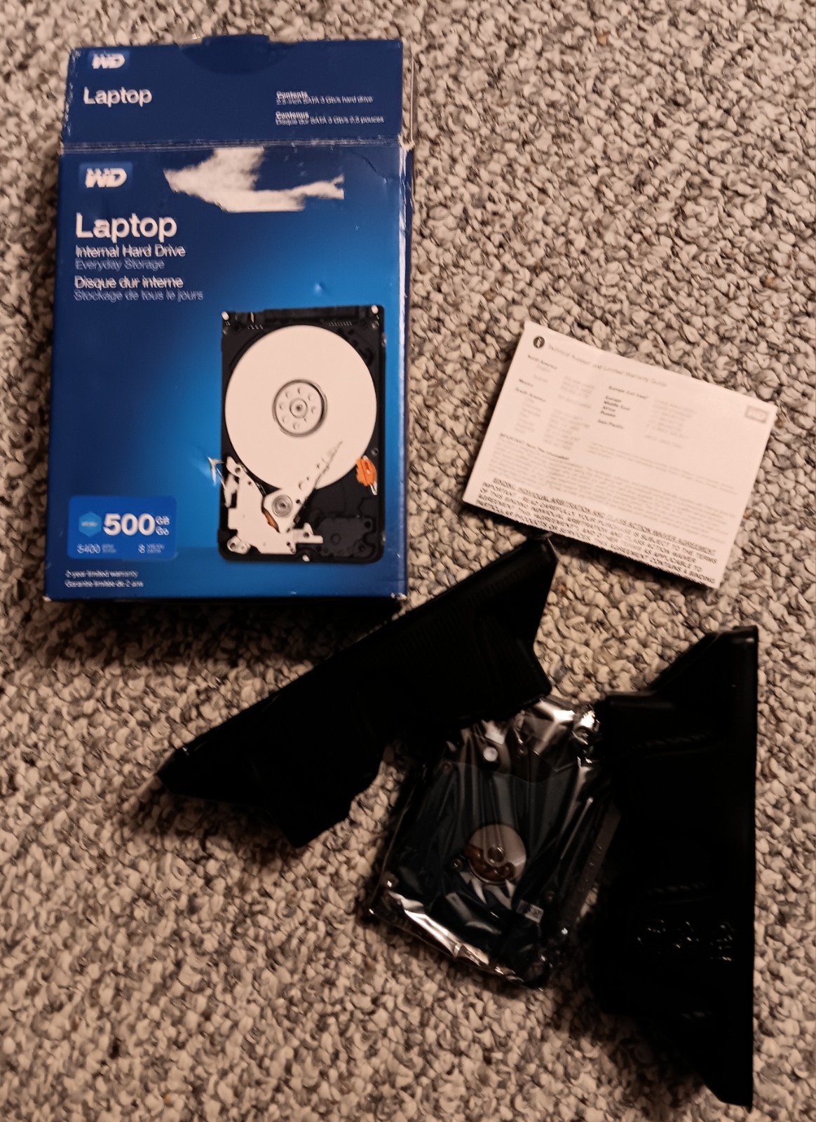 Western Digital 500 GB 5400 RPM 2.5" SATA 3 Laptop Internal Hard Drive