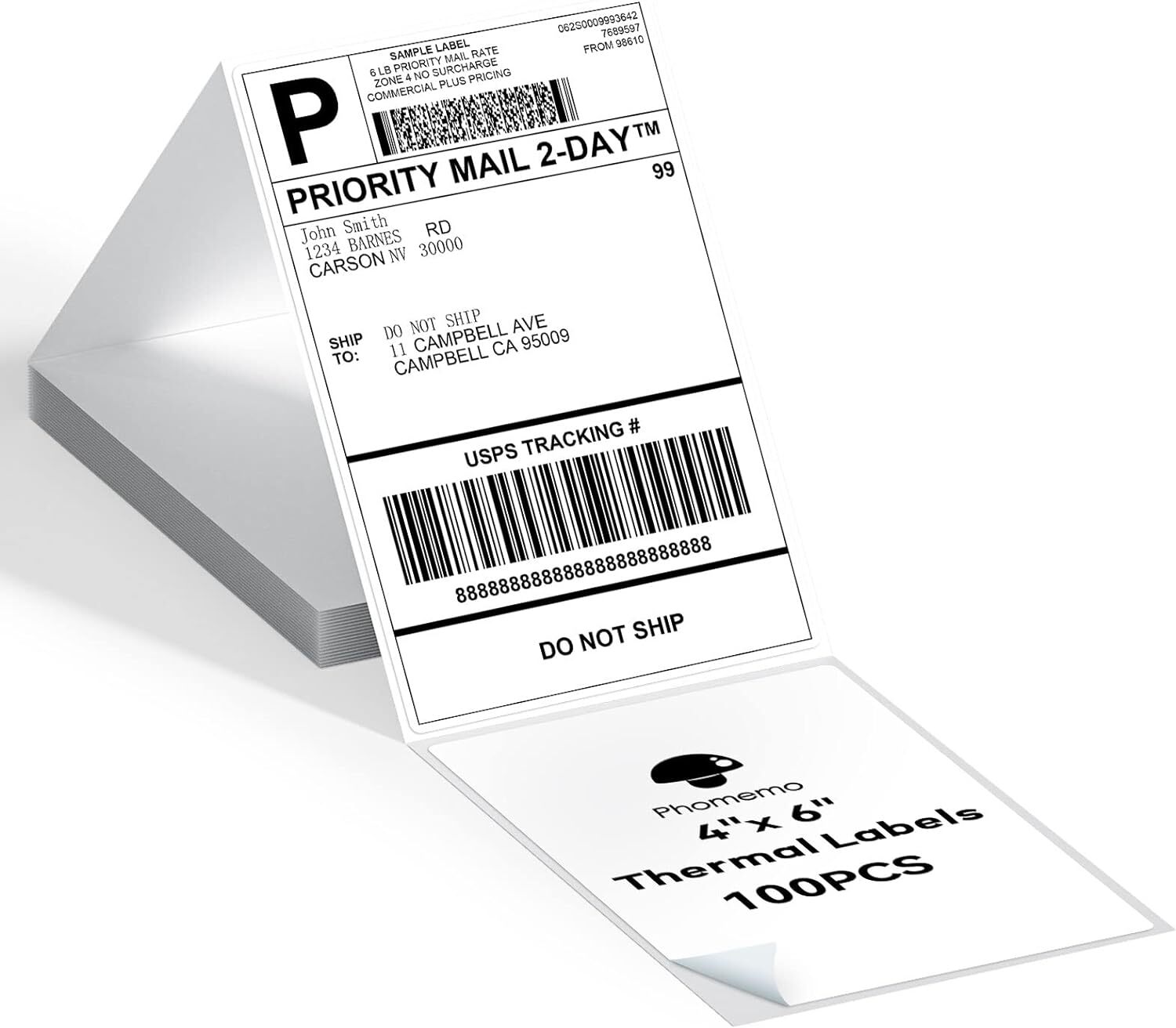 4x6 500/1000PCS Direct Thermal Shipping Label VRETTI MUNBYN Phomemo LOT