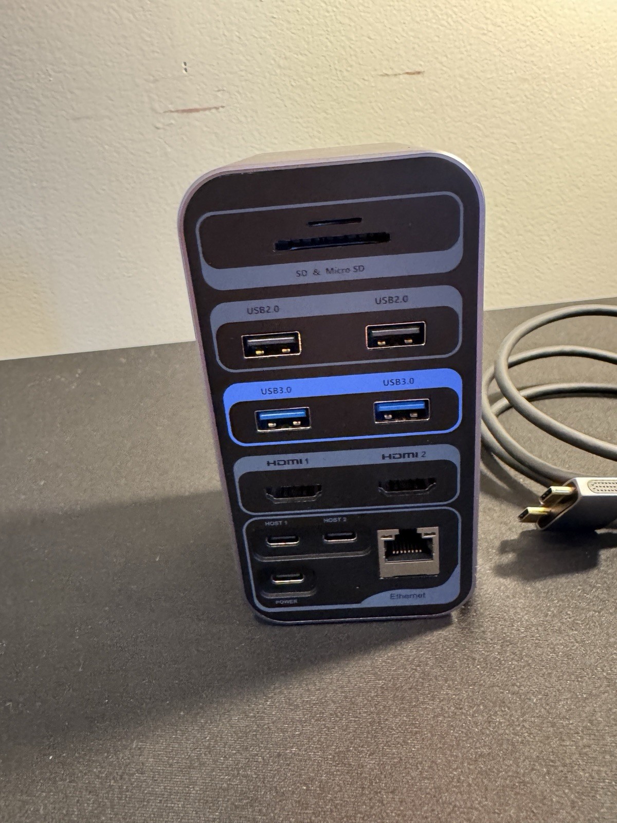 Tobenone USB C Docking Station for MacBook Pro/Air  Laptop Dock Dual Monitor