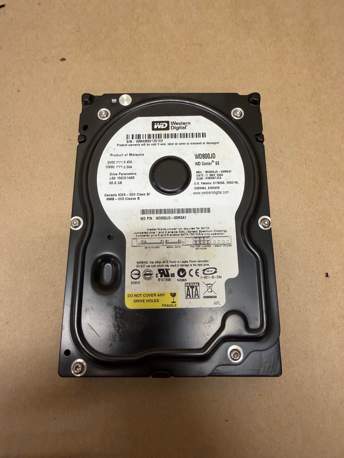 Western Digital WD800JD Caviar SE Hard Drive