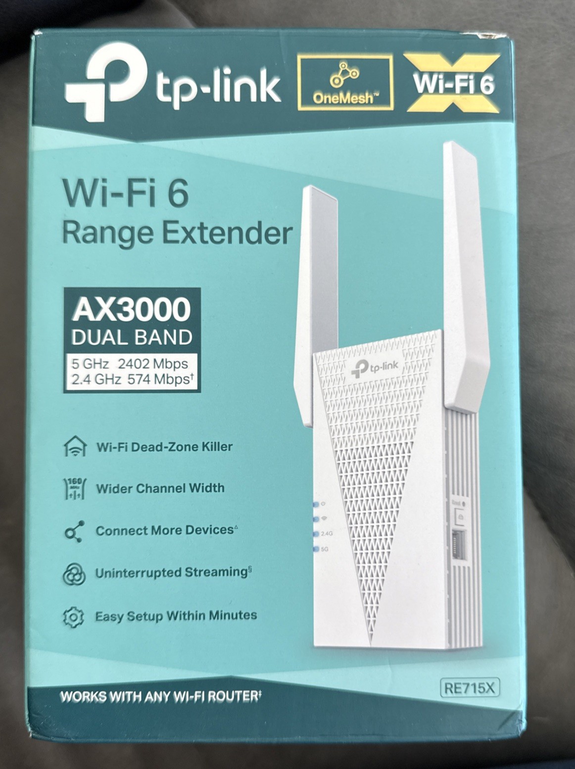 TP-Link AX3000 WiFi 6 Range Extender RE715X Easy Mesh Dual Band