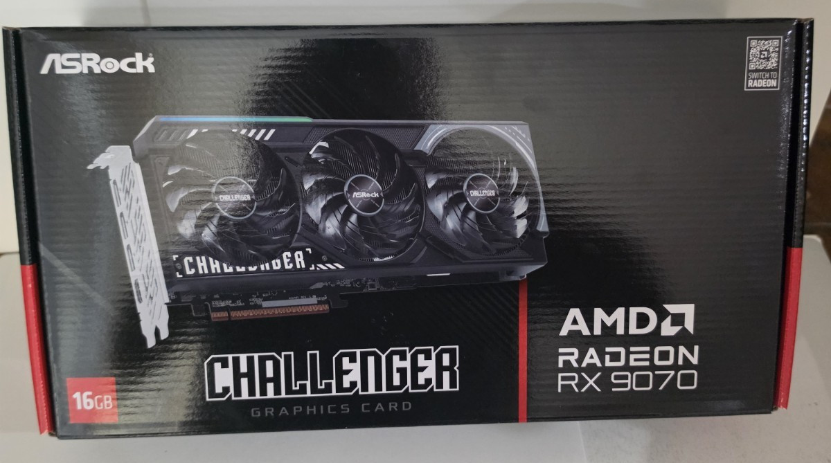 ASRock Challenger Radeon RX 9070 16GB GDDR6 PCI Express 5.0 x16 Graphics Card