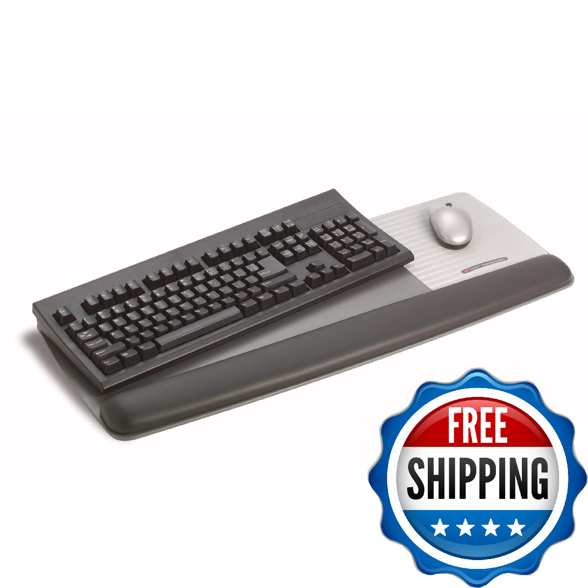 3M Gel Wrist Rest for Keyboard and Mouse with Tilt-Adjustable Platform, Precise
