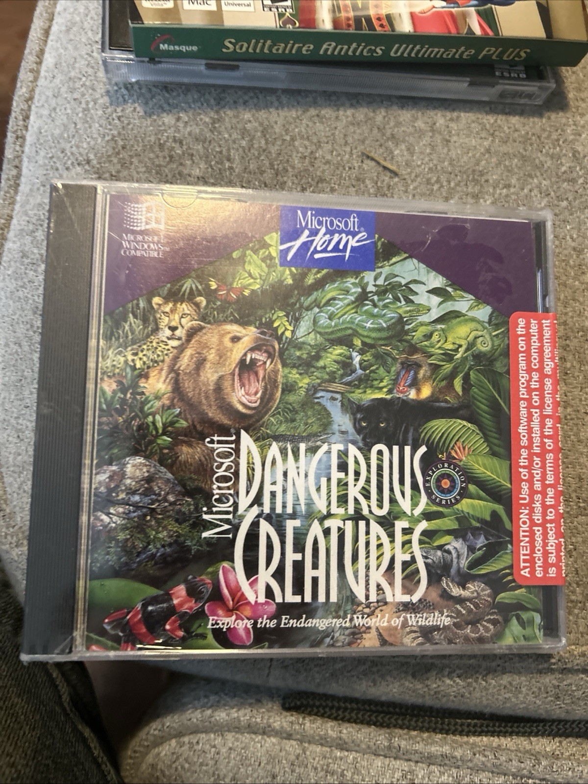 Microsoft Home Dangerous Creatures 1994 PC Software Explore World of Wildlife