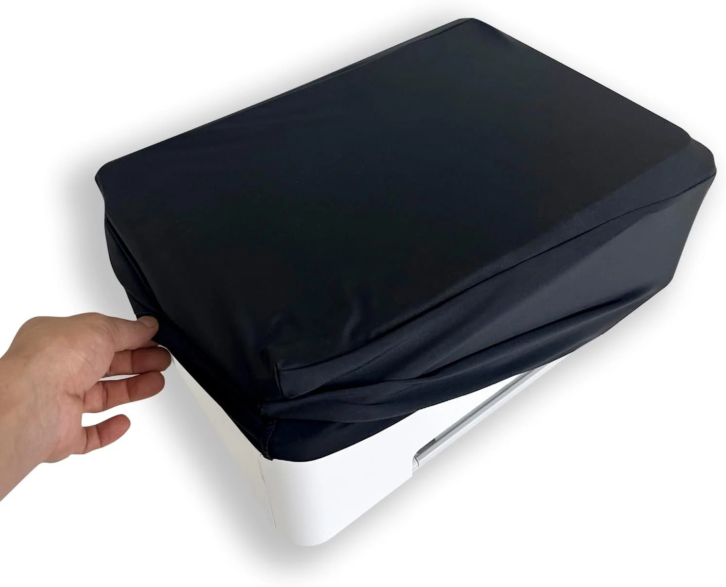 Universal Elastic Waterproof Printer Dust Cover - Minimalist Black Stretch Fabri