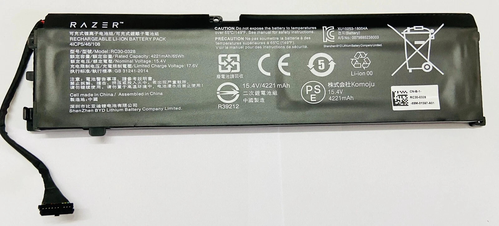 OEM RC30-0328 battery For Razer Blade 15 Base RZ09-0328 RZ09-0330X RZ09-03304X