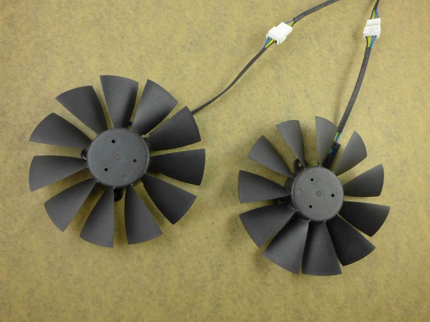 2pcs 95mm cooler fans  for ASUS DUAL-RX580-4G/8g graphics card bitcoin 4Pin