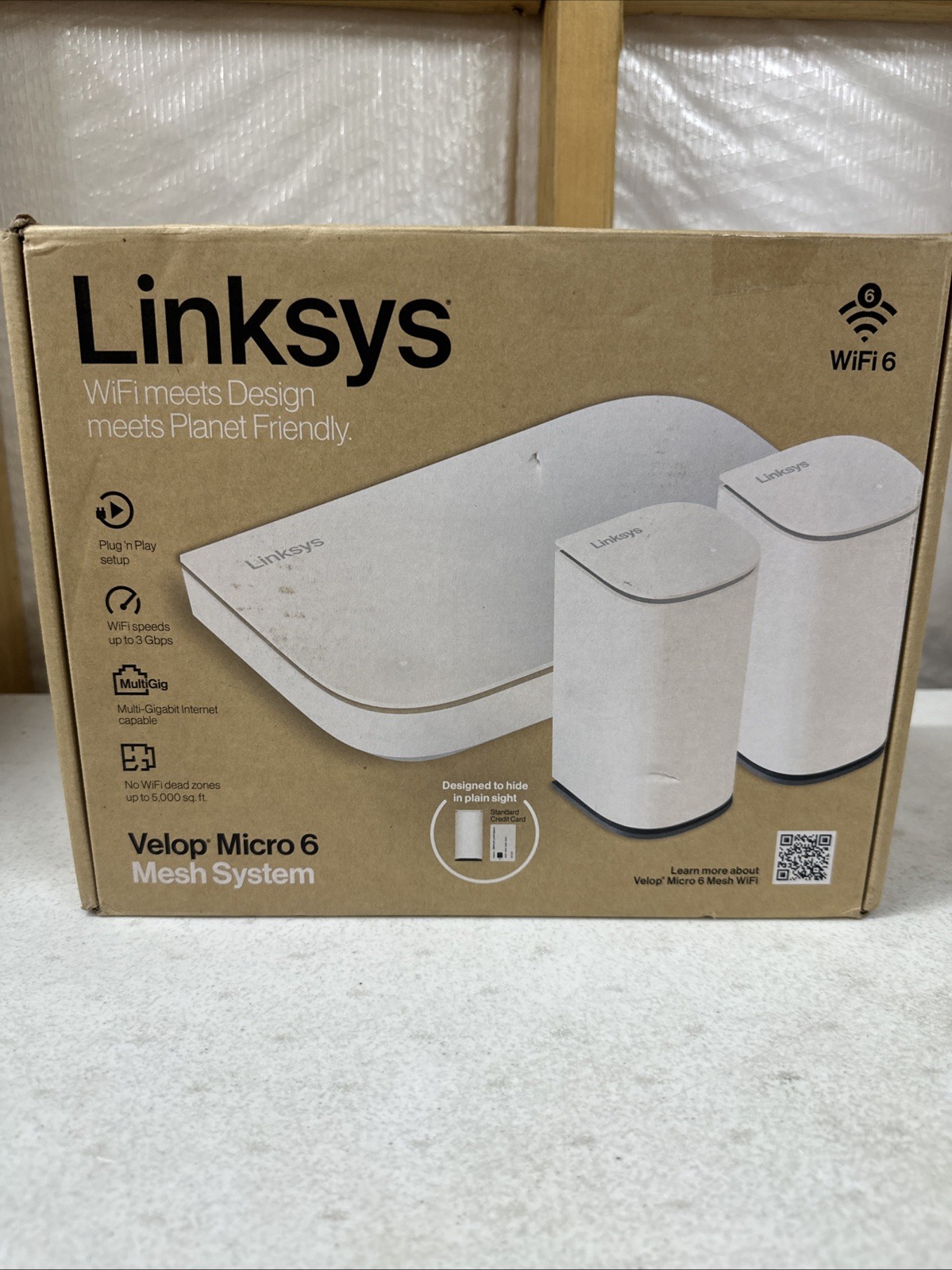 Linksys Multi-gig Micro Mesh WiFi 6 System Connect 100+Devices | Up to 5,000 Sq