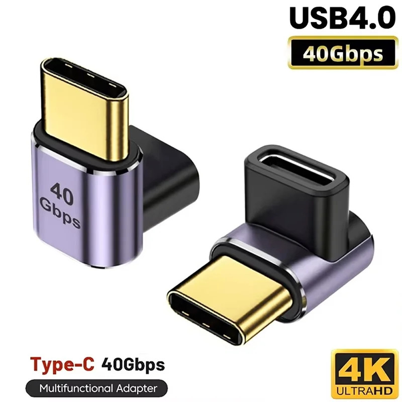 USB C 90 Degree Adapter Right Angle L Shape USB Type C Male to Female