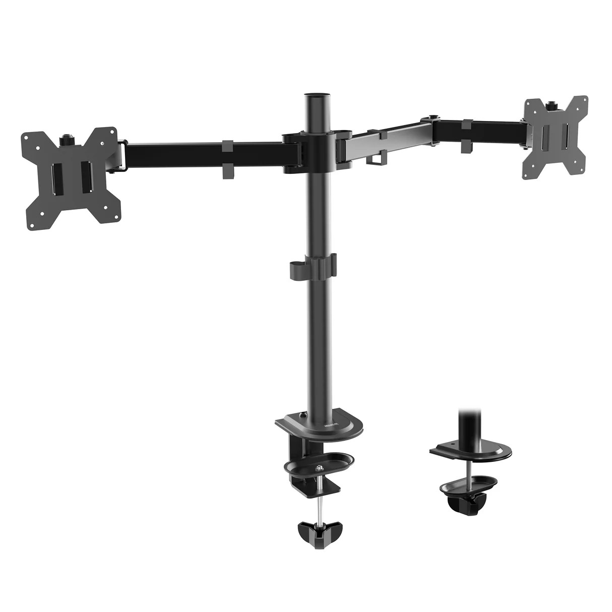 Mount-It MI-2752L Full Motion Dual Monitor Desk Mount 19" 27" 32" Clamp Grommet