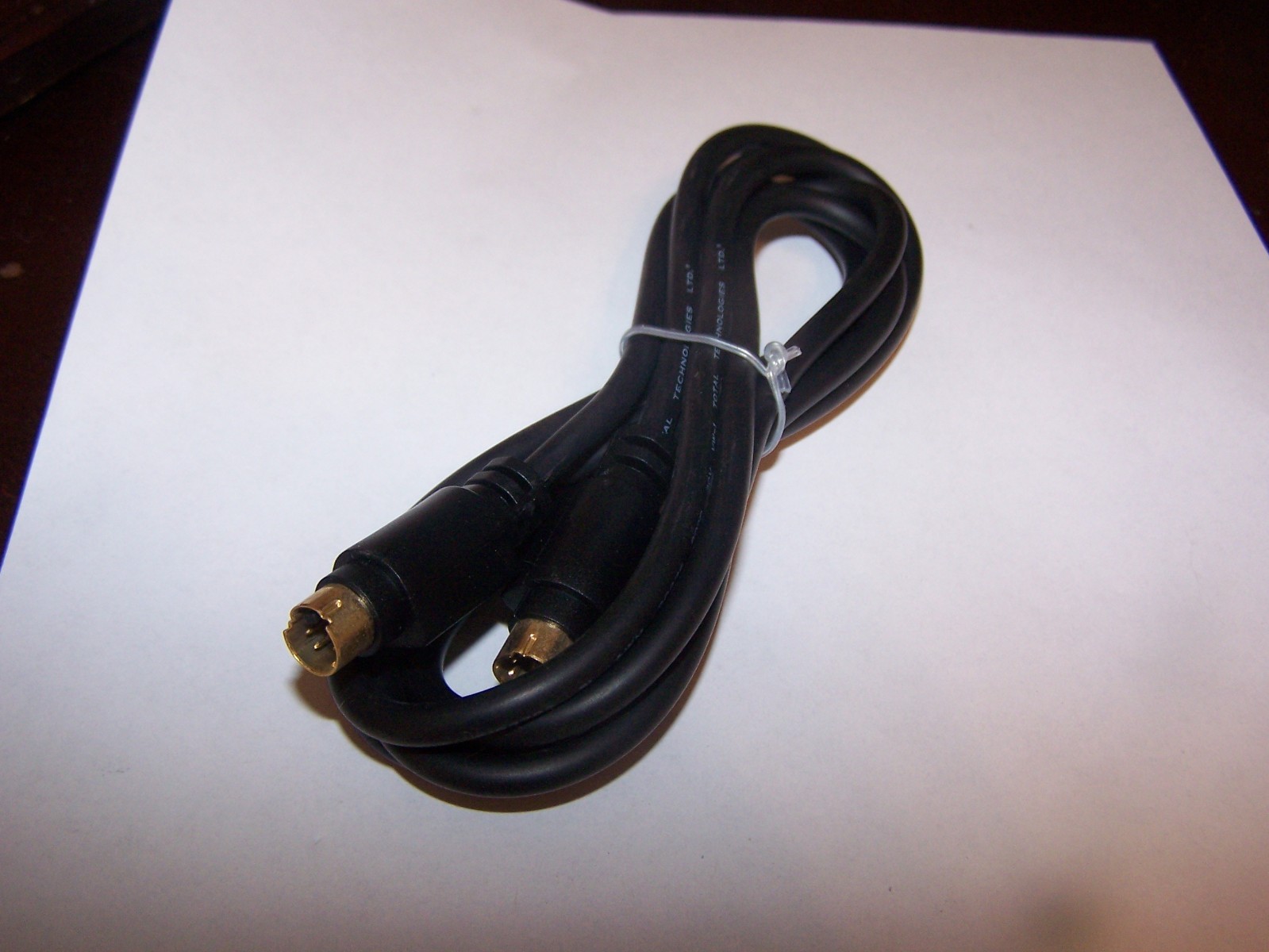 Black ADB cable 6' for use on Macintosh TV Computer & works on any Mac with ADB