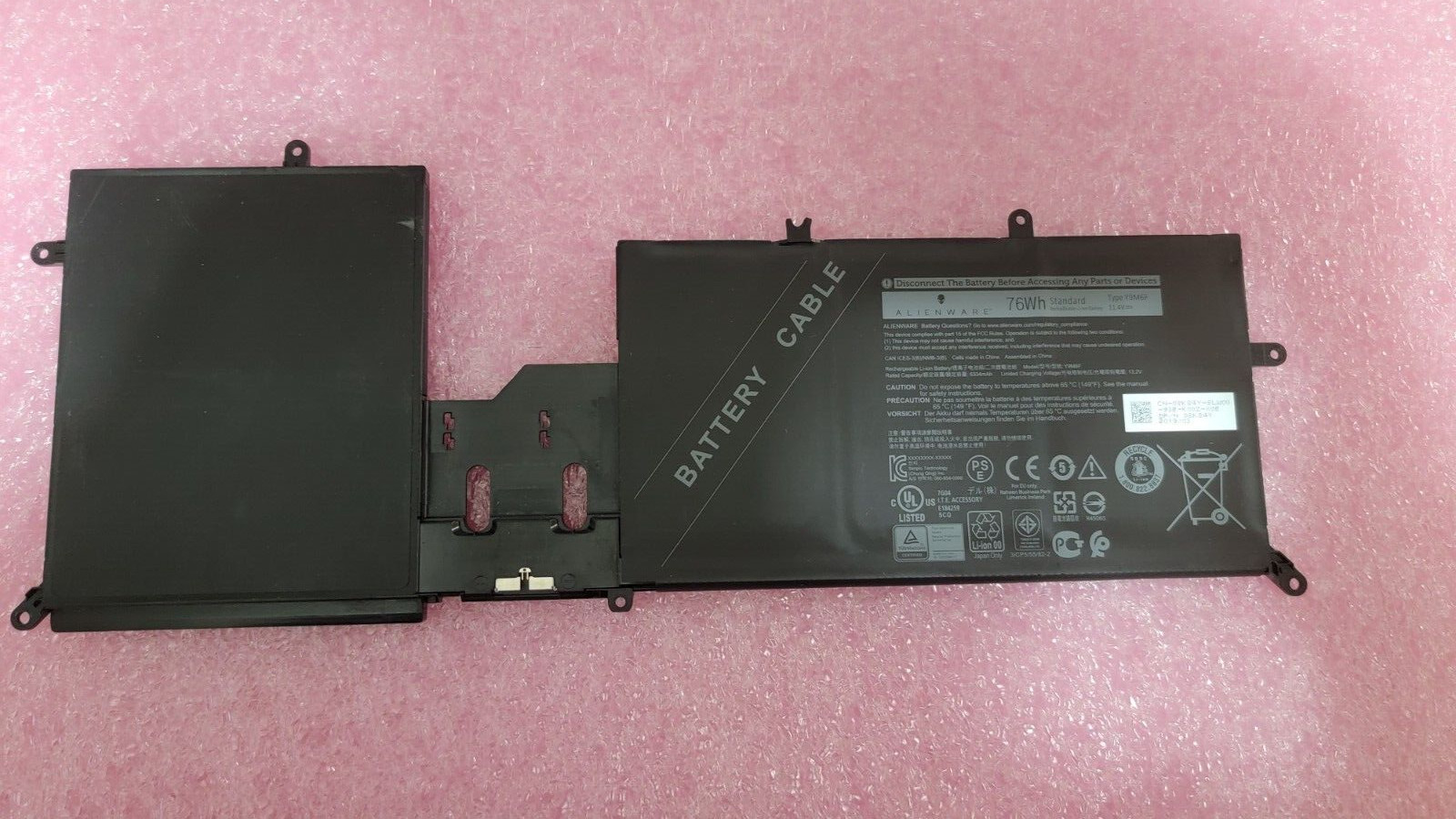 NEW Geniune Alienware M15 R2 M17 R2 76Wh 11.4V Laptop Battery Dell Y9M6F