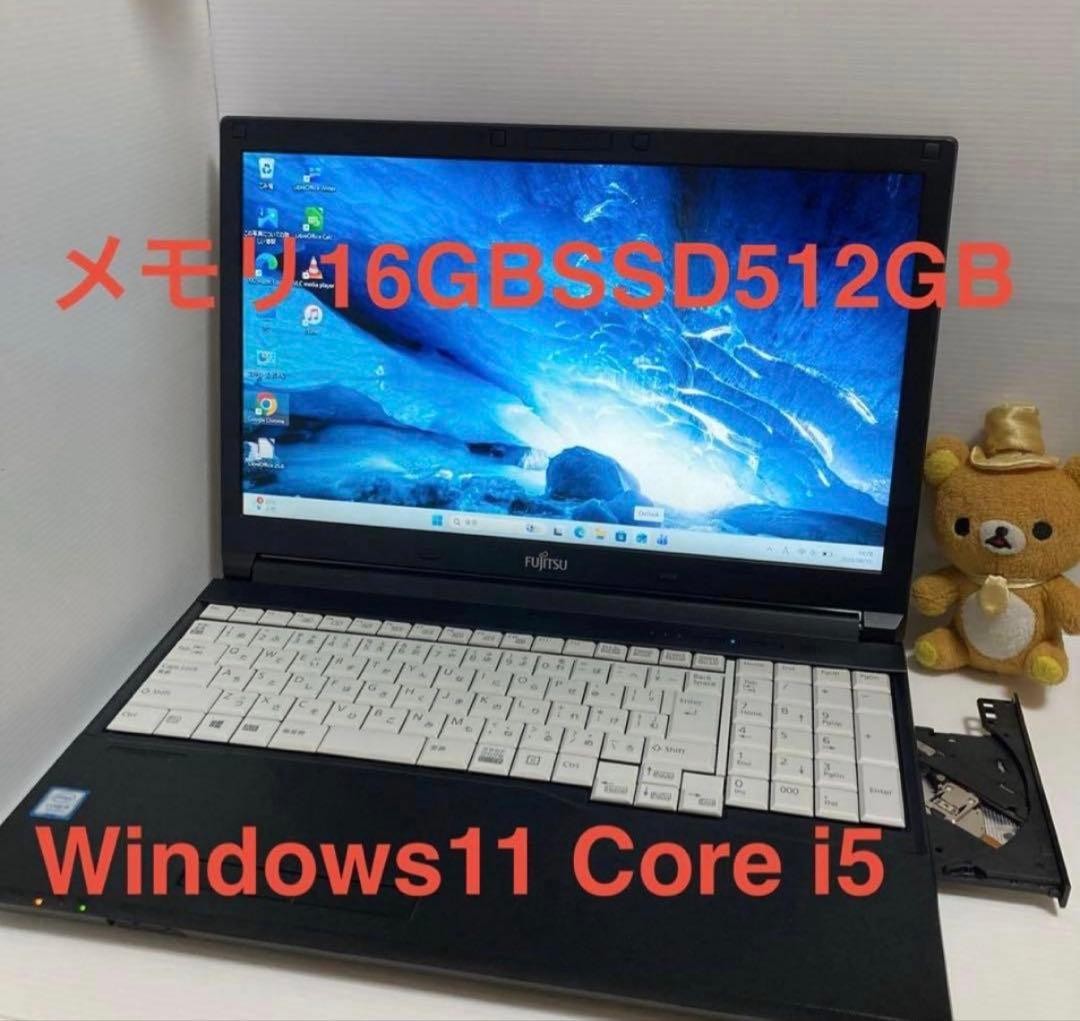 Fujitsu LIFEBOOK A577 RX 15.6 Inch Laptop Core i5 16GB RAM 512GB SSD Windows 11
