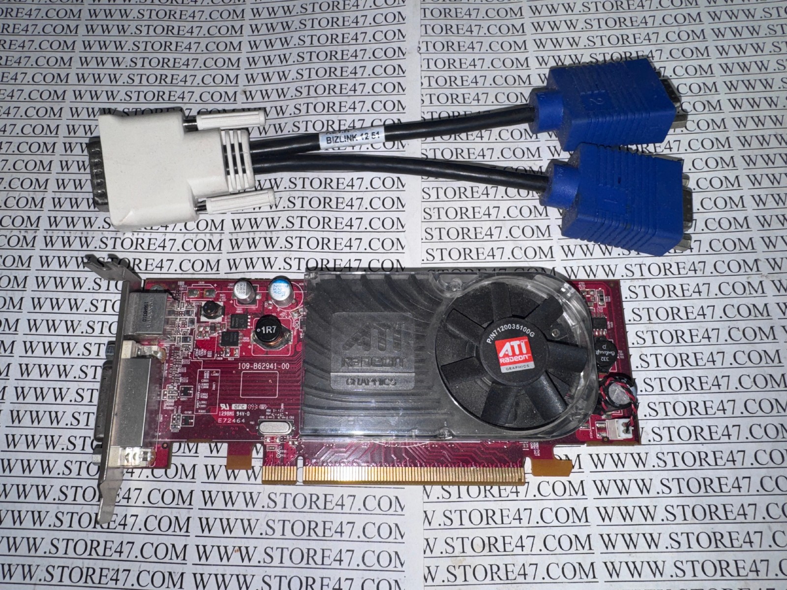 ATI 102B6290200 PCiE Radeon Graphics Card ATI-102-B27602 2head cable 0Y103D Dell
