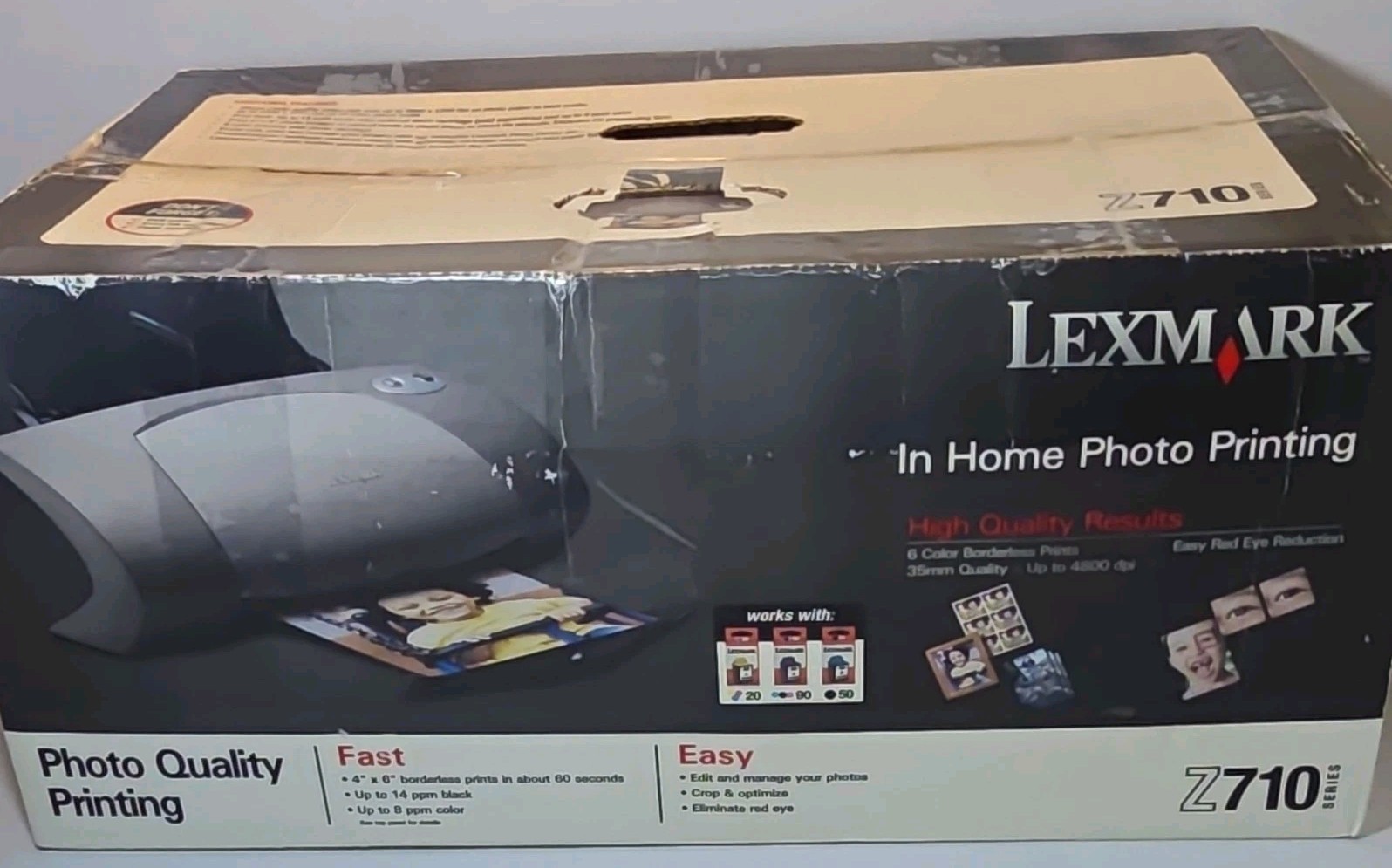 Lexmark Z710 Color Inkjet Photo Printer USB 4800x1200 dpi MPN 15L7285
