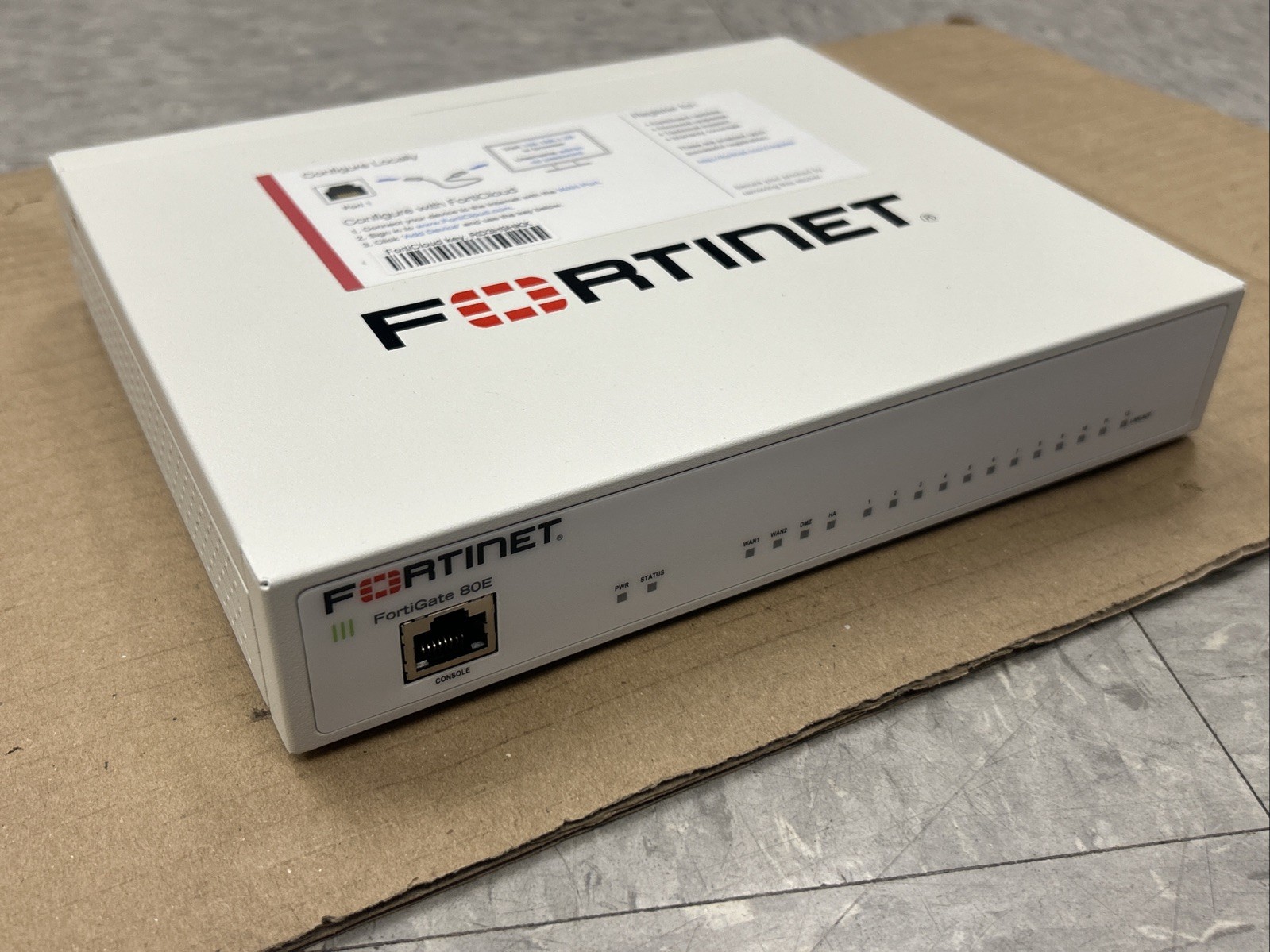 Fortigate 80E FG-80E Fortinet Firewall tested no adapter