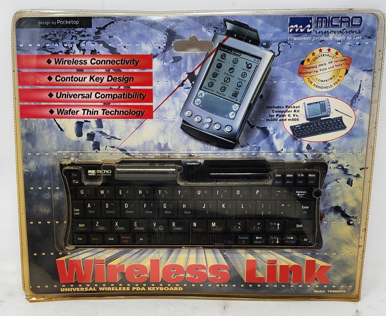 Micro Innovations PDA Portable Universal Wireless Keyboard (TKB680PK)