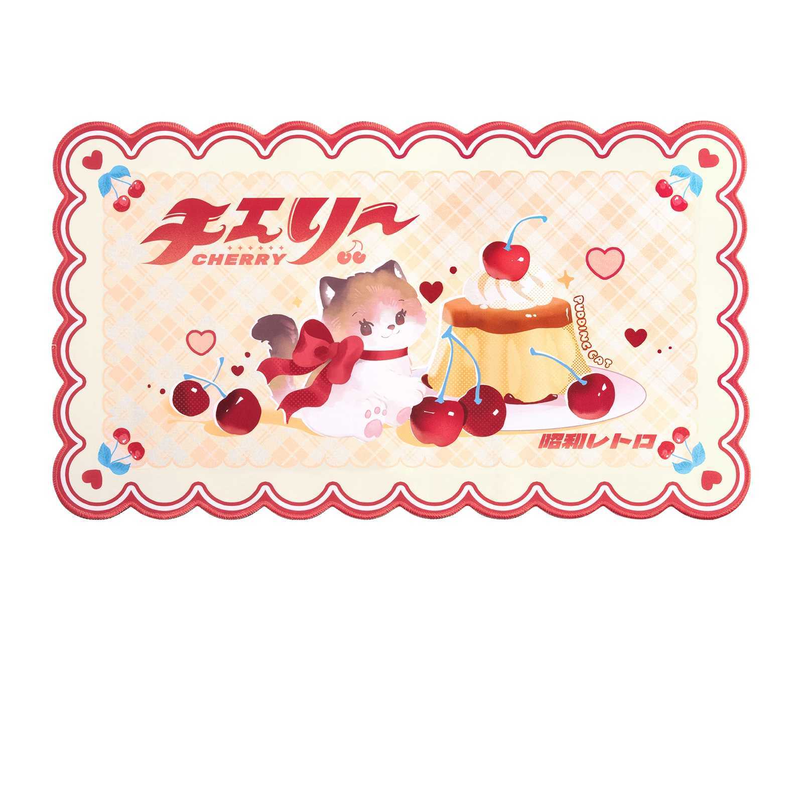GeekShare Extended Mouse Pad Memory Foam Wrist Rest Non-Slip Cat's Milk Tea Shop