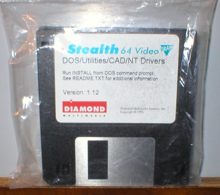 Vintage Diamond Multimedia Stealth 64 Video Drivers on Floppy Disks 1995  Sealed